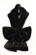 画像1: Candy Stripper / Candy stripper//2026 Happy Bag BIG RIBBON MUFFLER（ビッグリボンマフラー）  ブラック O-26-05-02-021-PU-ZA-IG-OS (1)