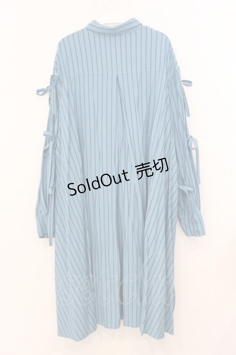 画像3: Candy Stripper / WITH RIBBON SHIRTワンピース 2 ブルー O-26-05-02-023-PU-OP-IG-ZI (3)