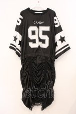 画像1: Candy Stripper / NUMBERING SATIN ONE-PIECE（ナンバリングサテンワンピース）  ブラック O-26-05-02-025-PU-OP-IG-OS (1)