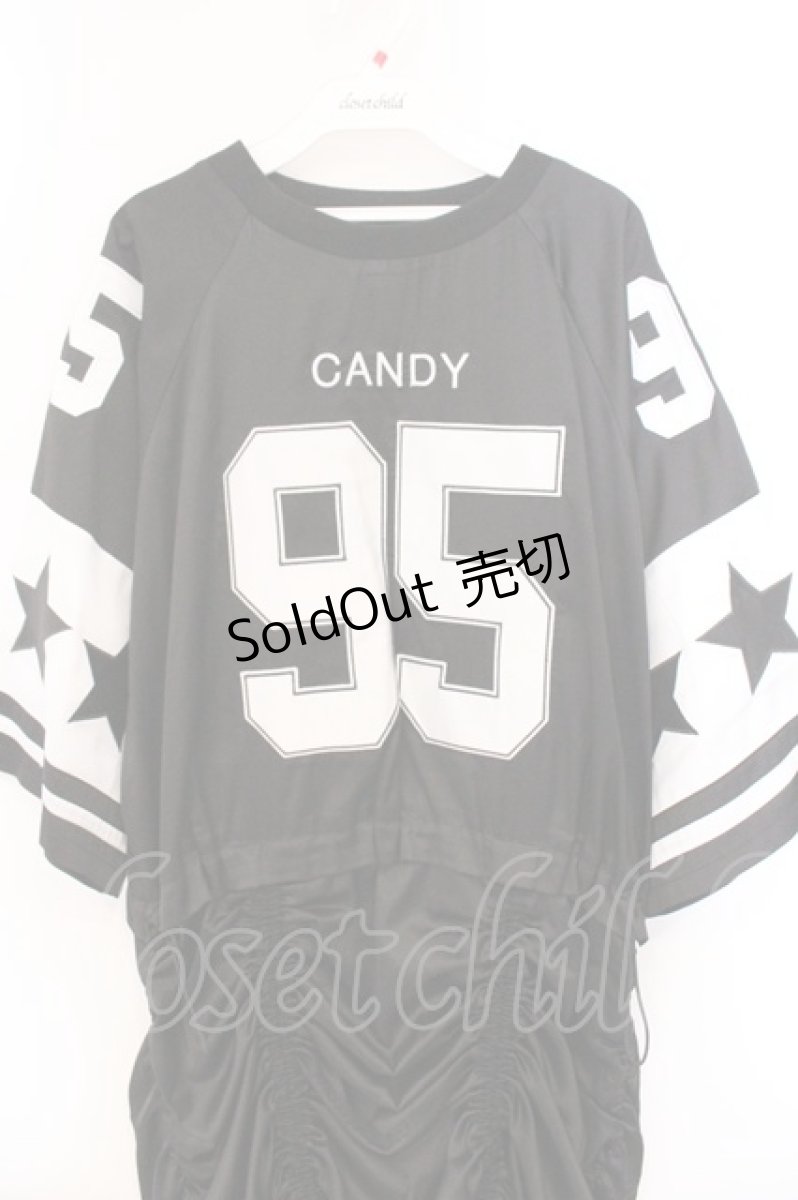 画像2: Candy Stripper / NUMBERING SATIN ONE-PIECE（ナンバリングサテンワンピース）  ブラック O-26-05-02-025-PU-OP-IG-OS (2)