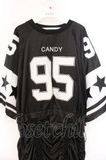 画像2: Candy Stripper / NUMBERING SATIN ONE-PIECE（ナンバリングサテンワンピース）  ブラック O-26-05-02-025-PU-OP-IG-OS (2)