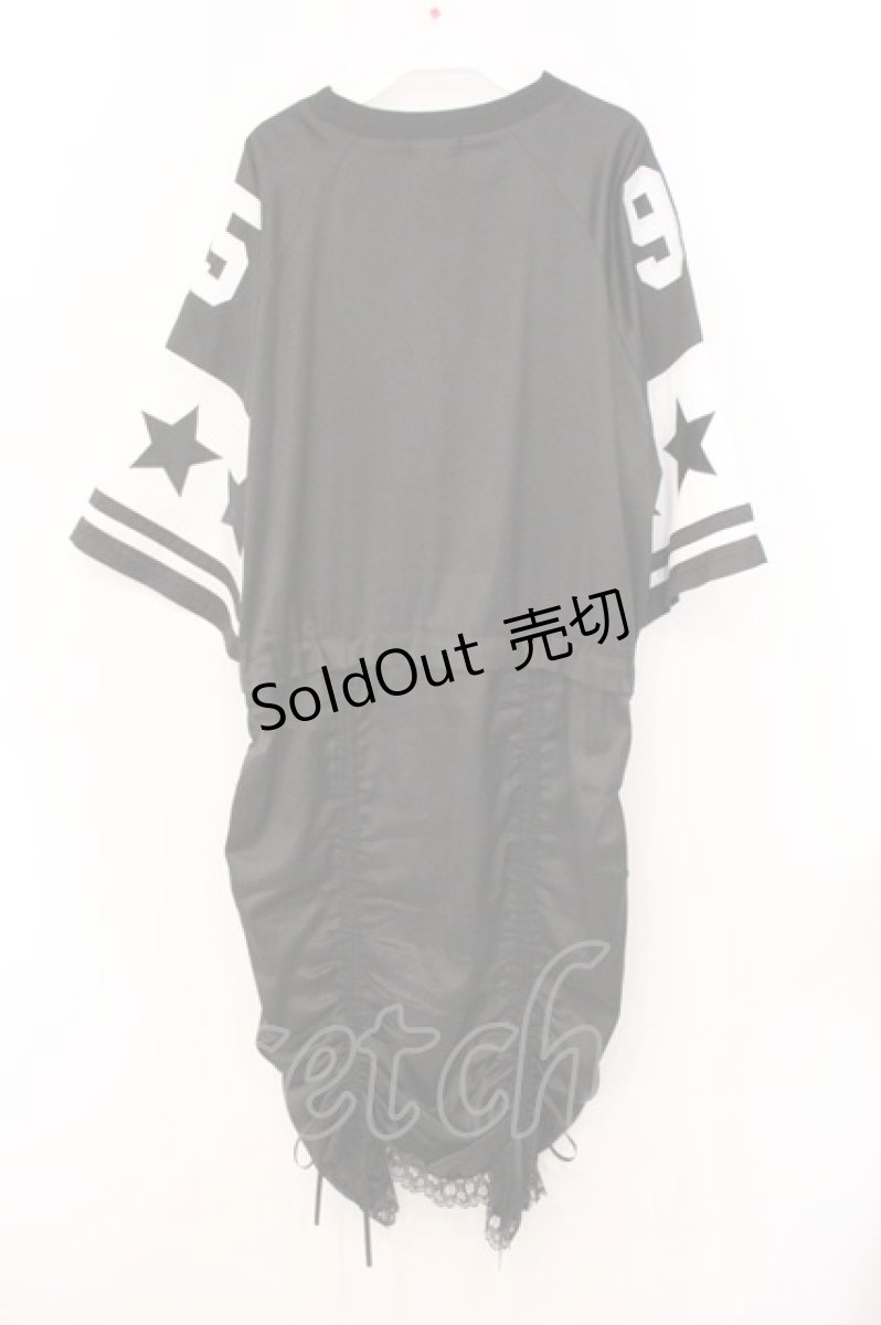 画像4: Candy Stripper / NUMBERING SATIN ONE-PIECE（ナンバリングサテンワンピース）  ブラック O-26-05-02-025-PU-OP-IG-OS (4)