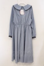 画像3: m petit by misako / リボンチェックワンピース LL サックス O-26-05-04-048-LO-OP-OW-OS (3)