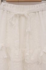 画像2: axes femme / ティアードコットンレーススカート M シロ O-26-05-04-063-AX-CO-IG-OS (2)