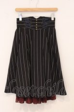 画像1: axes femme / レースアップハイウエストスカート  ネイビー O-26-05-04-068-AX-SK-IG-OS (1)