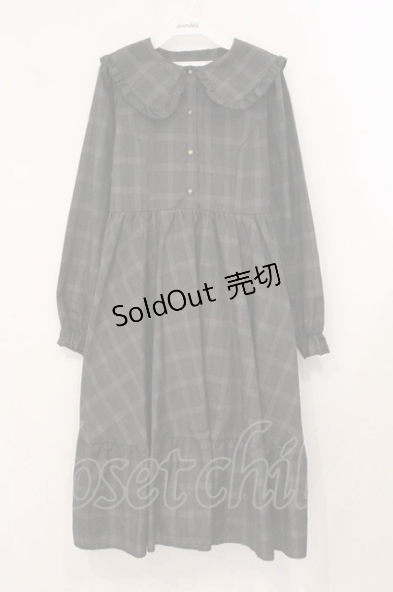 画像1: m petit by misako / TT*AOKチェックワンピース M グレー O-26-05-04-089-LO-OP-OW-ZT074 (1)