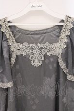 画像2: axes femme / ケープ風フラワーワンピース M グリーン系 O-26-05-04-013-AX-TO-IG-OS (2)