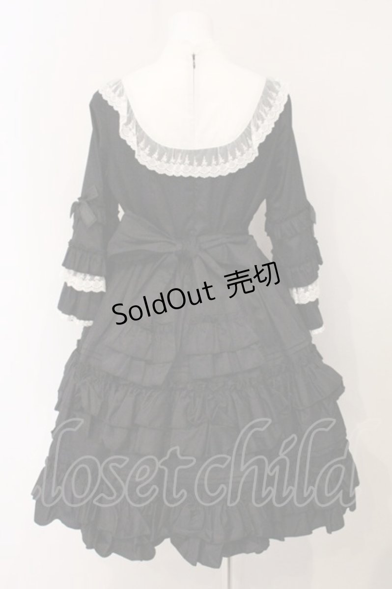 画像7: Pina sweetcollection / ドール姫袖ワンピース  クロ O-26-05-04-106-LO-OP-OW-OS (7)