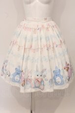 画像1: axes femme kawaii / ランドリー柄スカート  シロ O-26-05-04-114-AX-SK-IG-OS (1)