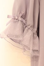 画像3: axes femme kawaii / プチリボン半袖ブラウス  ラベンダー O-26-05-04-122-AX-BL-IG-OS (3)