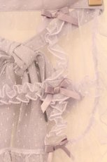 画像2: axes femme kawaii / ドットチュールハーフエプロン  ラベンダー O-26-05-04-123-AX-ZA-IG-OS (2)