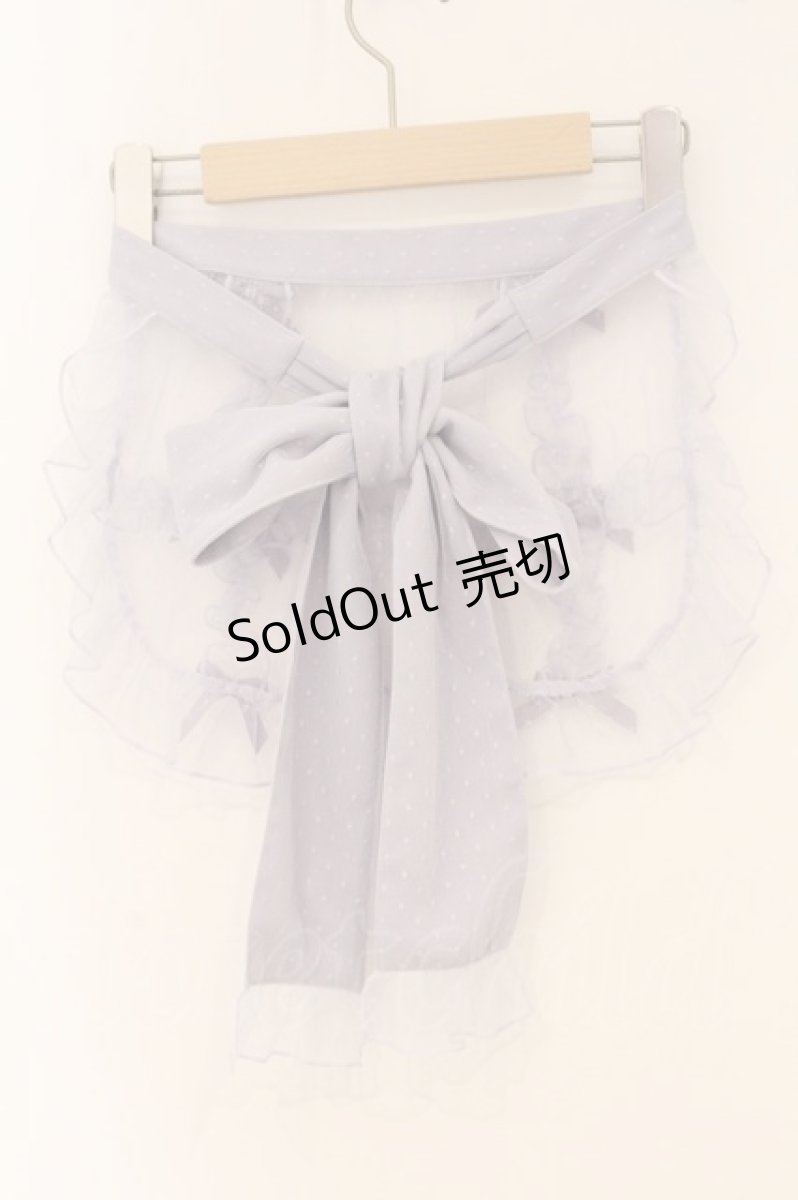 画像3: axes femme kawaii / ドットチュールハーフエプロン  ラベンダー O-26-05-04-123-AX-ZA-IG-OS (3)