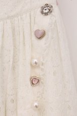 画像2: mellfy memory / Jewel sugary lace スカート  シロ O-26-05-04-019-LO-SK-IG-OS (2)