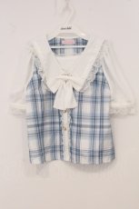 画像1: Princess Melody / チェックセーラーブラウス  アイスブルー O-26-05-04-020-LO-BL-IG-OS (1)