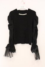 画像1: mille fille closet by LODISPOTTO / My Lady Puff Knit （マイレディパフニット）  クロ O-26-05-04-025-LO-TO-IG-OS (1)