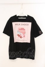 画像1: MILK / 100% LOVE TEE  クロ×ピンク O-26-05-04-029-ML-TO-IG-OS (1)