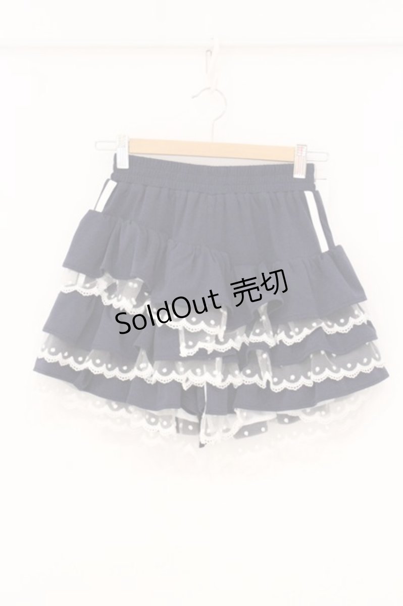 画像1: Candy stripper / JERSEY FRILL SHORTS ショートパンツ  ネイビー O-26-05-05-001-PU-PA-IG-OS (1)