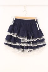画像1: Candy stripper / JERSEY FRILL SHORTS ショートパンツ  ネイビー O-26-05-05-001-PU-PA-IG-OS (1)