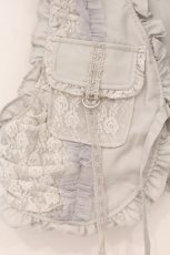 画像2: Candy Stripper / LACE FRILL POCKET VEST（レース7フリルポケットベスト）  グレー O-26-05-05-041-PU-TO-IG-OS (2)