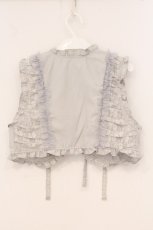 画像4: Candy Stripper / LACE FRILL POCKET VEST（レース7フリルポケットベスト）  グレー O-26-05-05-041-PU-TO-IG-OS (4)