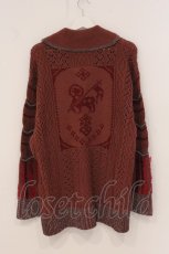 画像5: rurumu: / Agnus Dei knit cowichan（アニュス デイ ニットカーディガン）  レッド系 O-26-05-05-051-LO-TO-IG-OS (5)