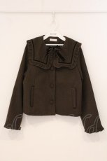 画像1: m petit by misako / セーラー襟ショートコート L ブラウン O-26-05-05-052-LO-CO-IG-OS (1)