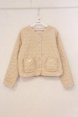 画像1: m petit by misako / サンリオキャラクターズコラボ シナモロール タフタハートキルトジャケット L アイボリー O-26-05-05-056-LO-JA-IG-OS (1)