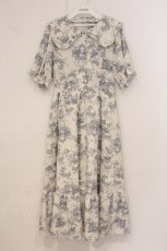 画像1: m petit by misako / トワルドジュイワンピース L アイボリー×サックス O-26-05-05-058-LO-OP-IG-OS (1)