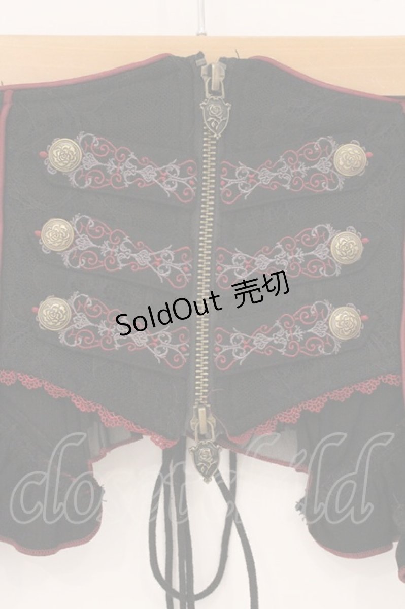 画像2: OZZ ANGELO / Capricious Kitty Corset　コルセット  ブラック×レッド O-26-05-05-062-OO-TO-IG-OS (2)