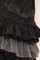 画像3: Ozz oneste / 刺繍入りペチパンツ  ブラック O-26-05-05-063-OO-PA-IG-OS (3)