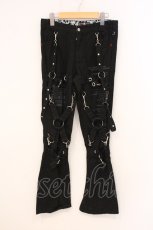 画像1: MAD / 英字ptボンテージパンツ M ブラック O-26-05-05-065-PU-PA-OW-OS (1)