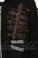 画像2: MAD / スラッシュダメージガーゼZIPパーカー L ブラック×レッド O-26-05-05-073-PU-TO-OW-OS (2)