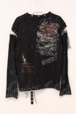 画像5: MAD / レースレイヤードダメージカットソー F ブラック O-26-05-05-075-PU-TO-OW-OS (5)