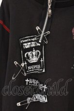 画像3: MAD / パッチ配色スラッシュダメージカットソー L ブラック×レッド O-26-05-05-076-PU-TO-OW-OS (3)