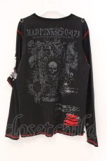 画像4: MAD / パッチ配色スラッシュダメージカットソー L ブラック×レッド O-26-05-05-076-PU-TO-OW-OS (4)