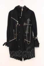 画像1: REACH Produced by Keystation / クロスパッチ配色ZIPジャケット L ブラック O-26-05-05-078-PU-JA-OW-OS (1)