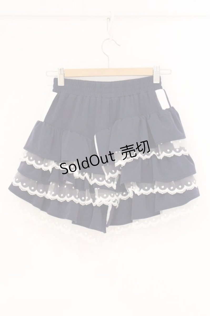 画像3: Candy stripper / JERSEY FRILL SHORTS ショートパンツ  ネイビー O-26-05-05-001-PU-PA-IG-OS (3)