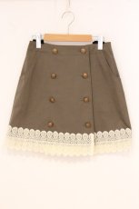 画像1: Jane Marple / 裾レースリバーシブルスカート M カーキベージュ×ベージュチェック O-26-05-05-009-JM-SK-IG-OS (1)