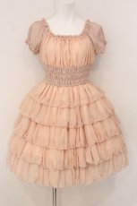 画像1: Pina sweetcollection / シフォンフリルワンピース  ピンク O-26-05-05-081-LO-OP-IG-OS (1)