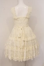 画像5: metamorphose / 総レースおめかしセット　ジャンパースカート単品  オフシロ O-26-05-05-086-ME-OP-IG-OS (5)