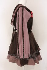 画像3: Favorite / 淡嶋えふさんデザインコラボ企画 セーラー×ジャージ風うさちゃんパーカーワンピース M ピンクブラウン O-26-05-05-089-LO-OP-IG-OS (3)