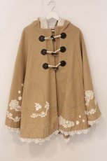 画像1: Favorite / 雪空レースのポンチョコート  ベージュ O-26-05-05-091-LO-CO-IG-OS (1)