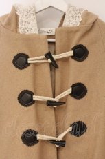 画像2: Favorite / 雪空レースのポンチョコート  ベージュ O-26-05-05-091-LO-CO-IG-OS (2)
