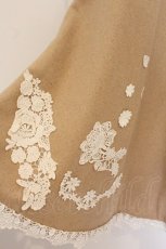 画像3: Favorite / 雪空レースのポンチョコート  ベージュ O-26-05-05-091-LO-CO-IG-OS (3)