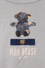画像2: PINK HOUSE / チェックテディプリントカットソー  サックス O-26-05-05-093-LO-TO-IG-OS (2)