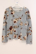 画像1: INGEBORG / 薔薇プリントカットソー S サックス O-26-05-05-094-LO-TO-IG-OS (1)