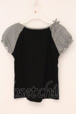 画像4: PINK HOUSE / ギンガムパフTシャツ M クロ O-26-05-05-100-LO-TS-IG-OS (4)