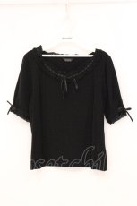 画像1: INGEBORG / はしごレースTシャツ S クロ O-26-05-05-103-LO-TO-IG-OS (1)