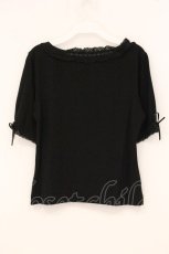 画像4: INGEBORG / はしごレースTシャツ S クロ O-26-05-05-103-LO-TO-IG-OS (4)
