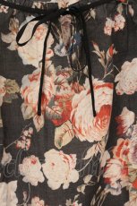 画像2: INGEBORG / オールドローズブーケ柄ブラウス M クロ O-26-05-05-105-LO-BL-IG-OS (2)